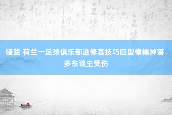 骚货 荷兰一足球俱乐部进修赛技巧巨型横幅掉落 多东谈主受伤