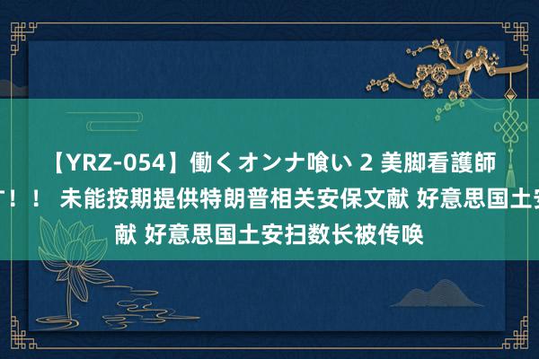 【YRZ-054】働くオンナ喰い 2 美脚看護師を食い散らかす！！ 未能按期提供特朗普相关安保文献 好意思国土安扫数长被传唤