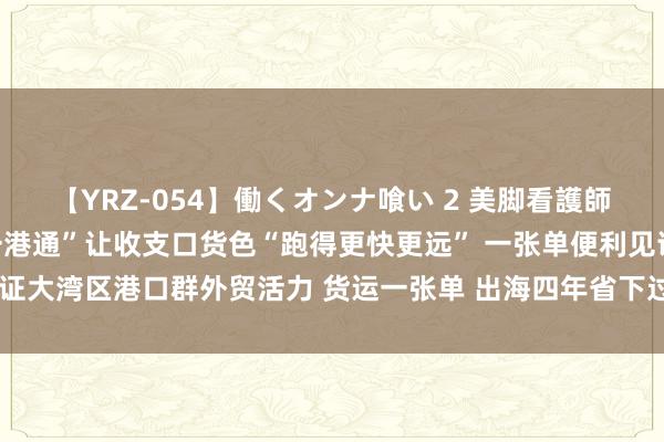 【YRZ-054】働くオンナ喰い 2 美脚看護師を食い散らかす！！ “一港通”让收支口货色“跑得更快更远” 一张单便利见证大湾区港口群外贸活力 货运一张单 出海四年省下过亿元 | 证照里的大湾区③