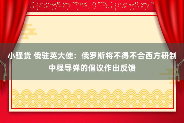 小骚货 俄驻英大使：俄罗斯将不得不合西方研制中程导弹的倡议作出反馈