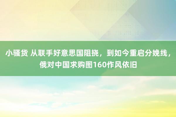 小骚货 从联手好意思国阻挠，到如今重启分娩线，俄对中国求购图160作风依旧